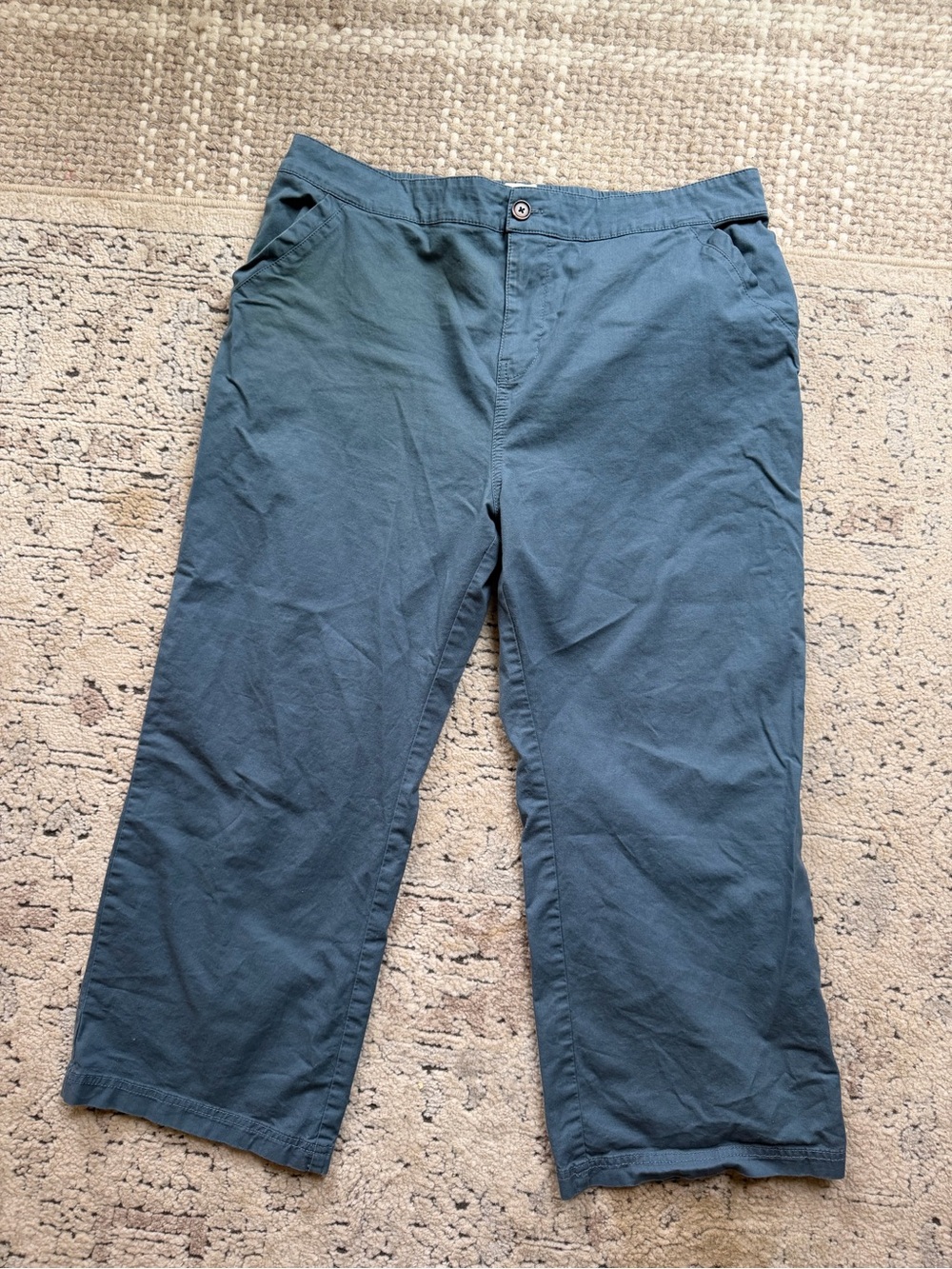 Pact Women's Straight Leg Pants - Teal Blue